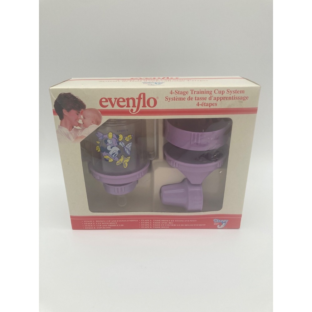 Disney Babies Evenflo Minnie Mouse 4-Stage Training Cup System New Open Box